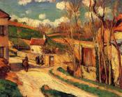 卡米耶 毕沙罗 : Crossroads at l'Hermitage, Pontoise